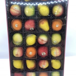 Van Holten’s gift box of colorful fruit-shaped marzipan candies
